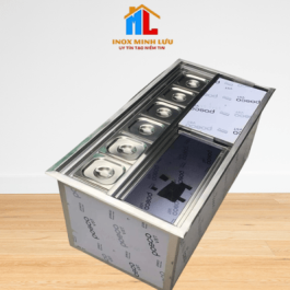 Tủ Đá Có Khay Topping