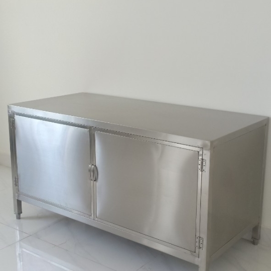 Tủ cửa mở 2 tầng inox 304 